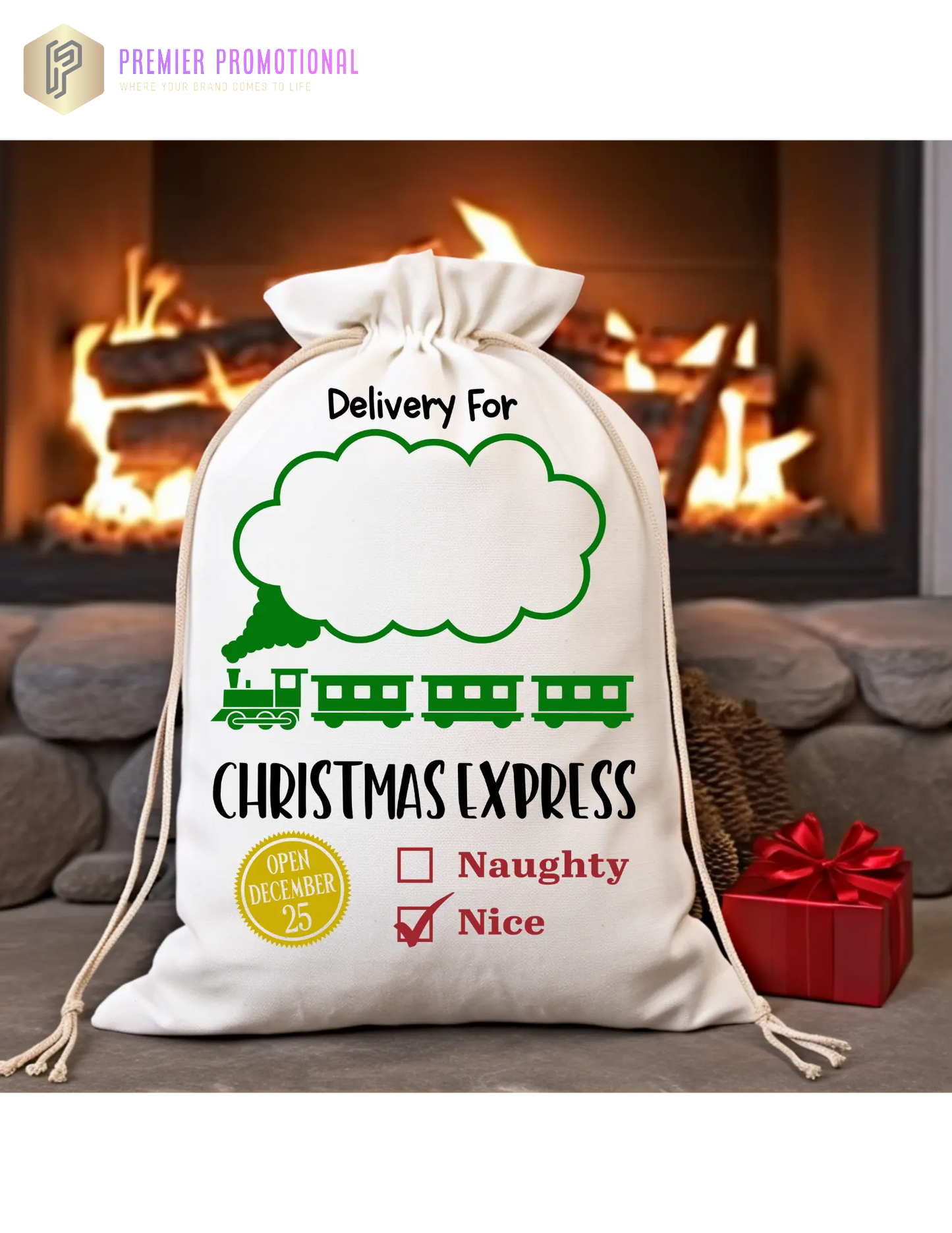 Personalized Large Santa Sacks Preimer Promotional