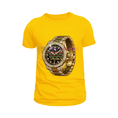 Juneteenth Gold watch T-shirt