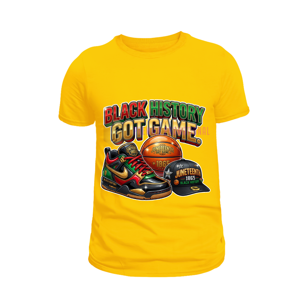 Black history got game Juneteenth T-shirt