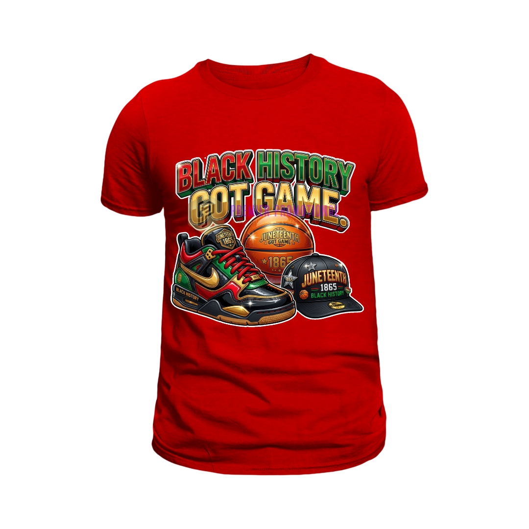 Black history got game Juneteenth T-shirt