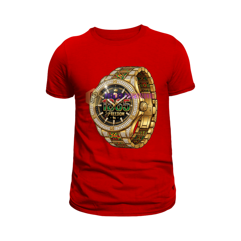 Juneteenth Gold watch T-shirt