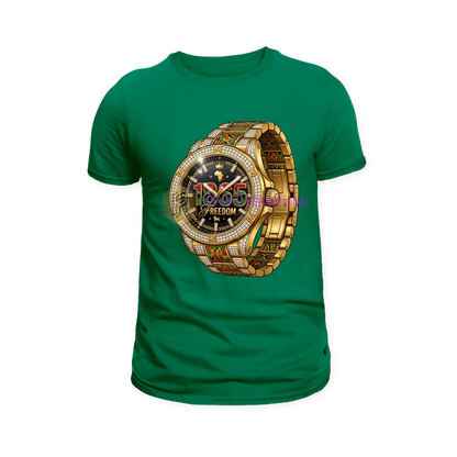 Juneteenth Gold watch T-shirt