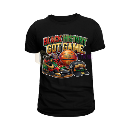 Black history got game Juneteenth T-shirt