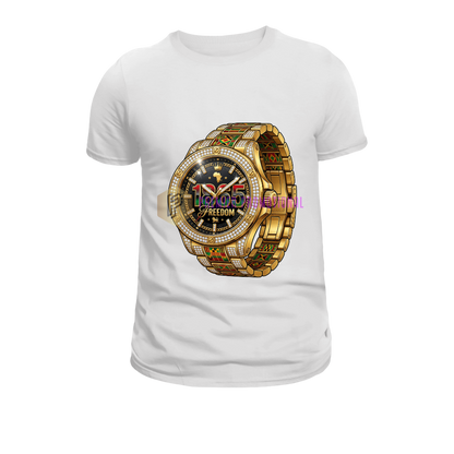 Juneteenth Gold watch T-shirt