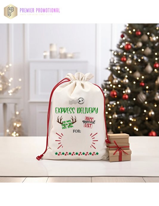 Personalized Large Santa Sacks Preimer Promotional