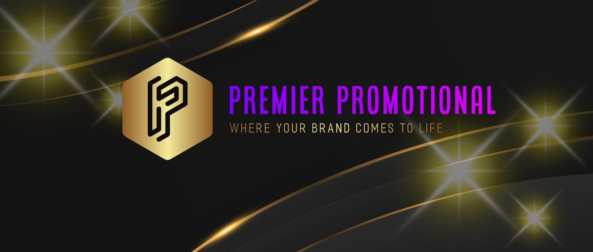 Promotional logo with 'Premier Promotional' text on a dark background with gold accents.