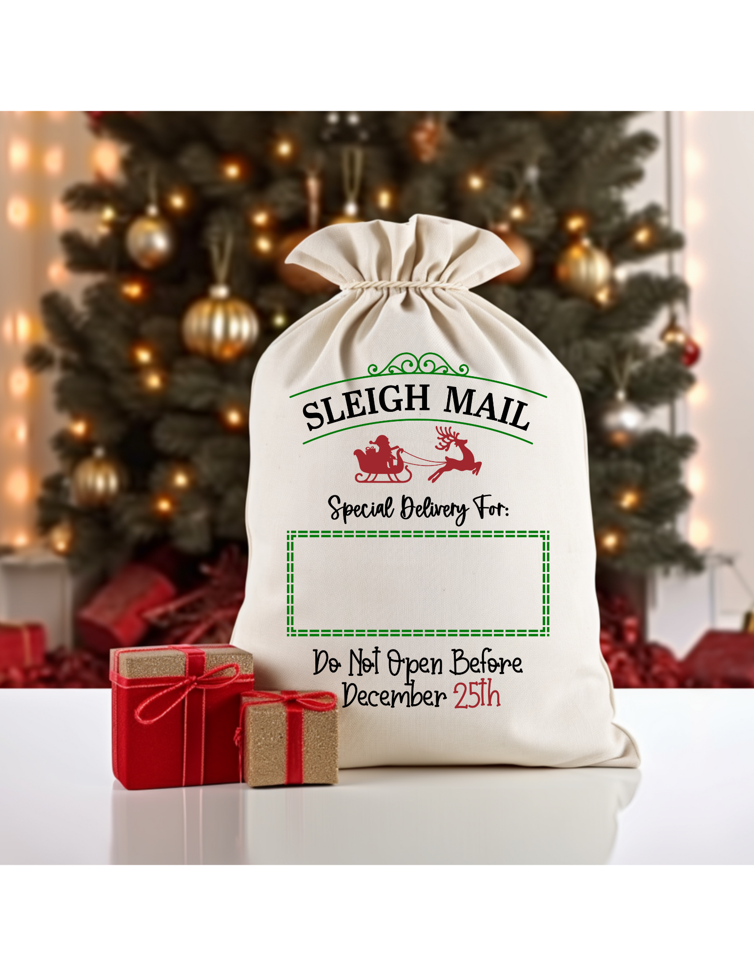 Personalized Large Santa Sacks Preimer Promotional
