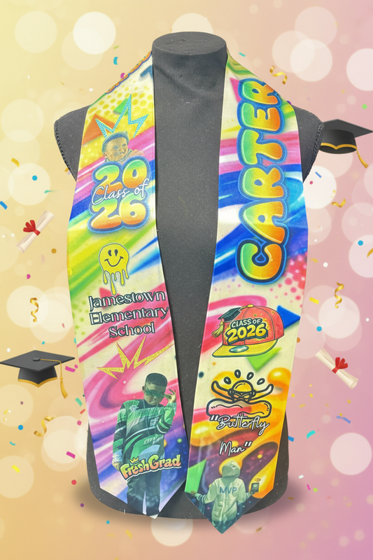 Custom Graduation Stole Ad Mockup