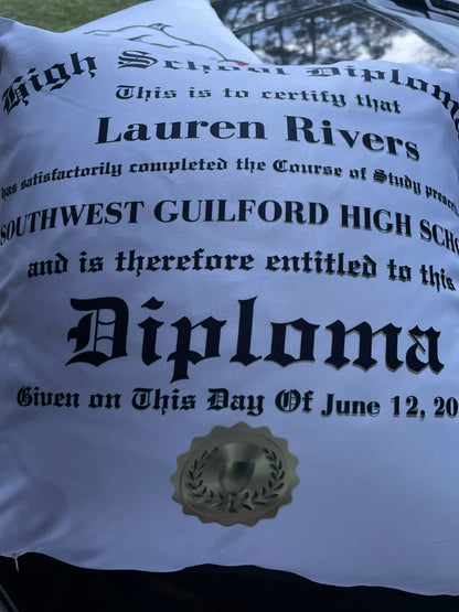dipolma replica pillow